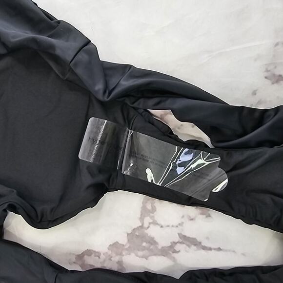 J Crew Swim Bottoms Black Curved Waist Bikini Mid High Cut Cheeky Bathing Suit - Picture 9 of 10